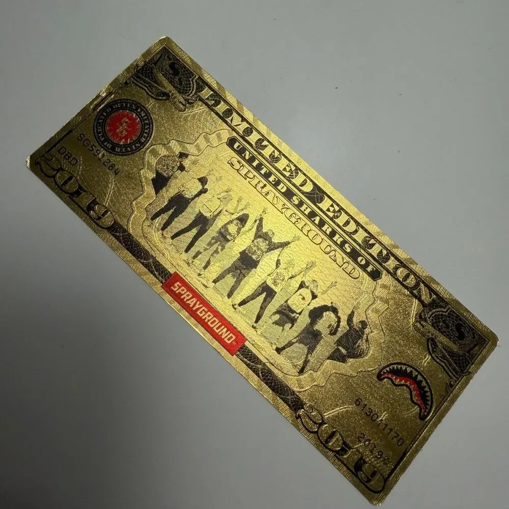 Rare Collectible 2019 Sprayground Gold Limited Edition 1 Million Dollar Bill Tag